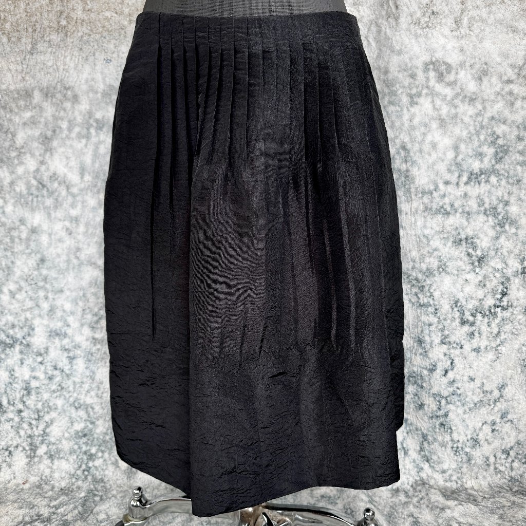 Worth Black Crushed Taffeta Skirt - Nwt Size 6
